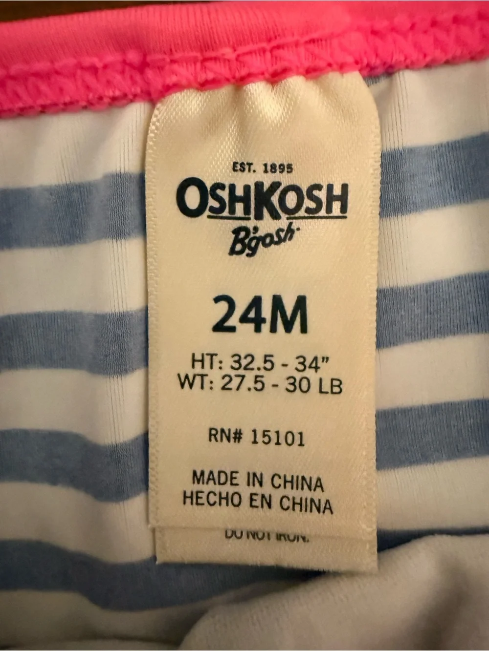 NWT OshKosh B'gosh Navy & Pink Heart Rash Guard Bikini Set, Size 24M